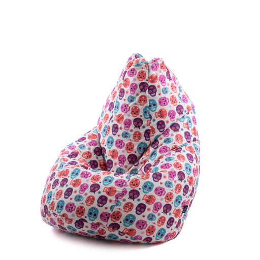 outlet edizione limitata pouf sacco bag l grafica tattoo tessuto tecnico antistrappo imbottito per interno dim 80x125cm