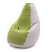 avalon outlet pouf poltrona sacco bi colore verde mela e bianco per ragazzi bag m similpelle mamba dim 68 x 107 cm