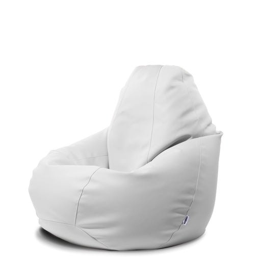 outlet pouf poltrona sacco gigante bag xxl similpelle jazz dim 95 x 135 cm colore bianco