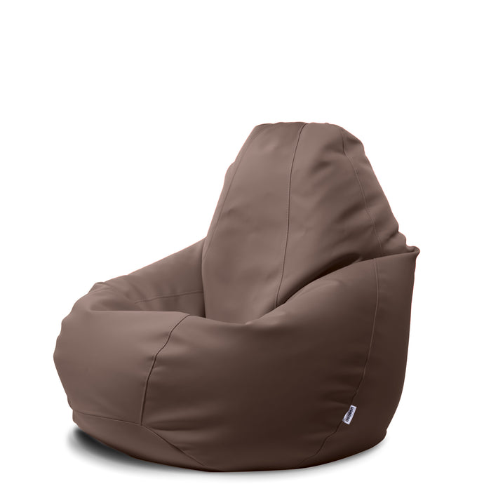 outlet pouf poltrona sacco gigante bag xxl similpelle jazz dim 95 x 135 cm colore testa di moro