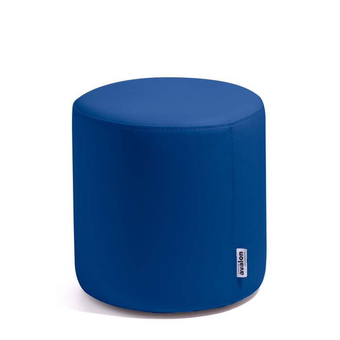 Avalon Mamba Trendy Rigid Cylinder Pouf Table in Faux Leather Diam. 35 cm, Height 32 cm