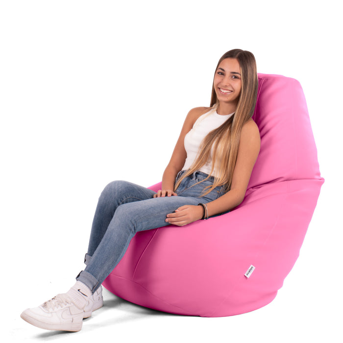 Pouf Poltrona Sacco in Similpelle Indoor Fucsia Happers
