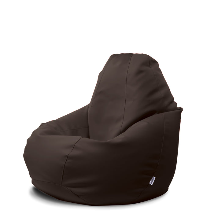 Outlet - Pouf Poltrona Sacco Gigante BAG XXL Similpelle Jazz dim. 95 x 135 cm Colore Testa di moro