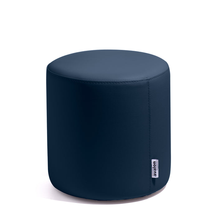 Avalon Mamba Trendy Rigid Cylinder Pouf Table in Faux Leather Diam. 35 cm, Height 32 cm