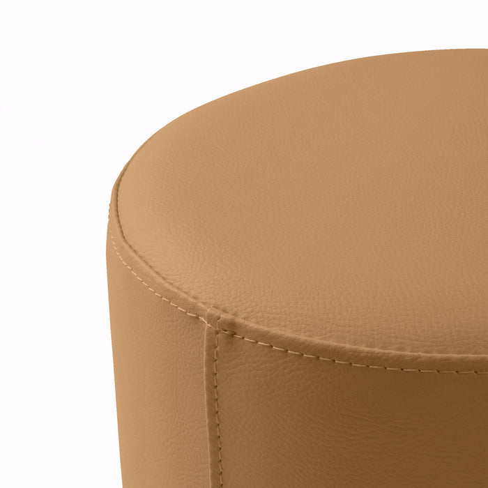 Avalon Rigid Cylinder Pouf Faux Leather Mamba Trendy Diam. 90 cm, Height 43 cm