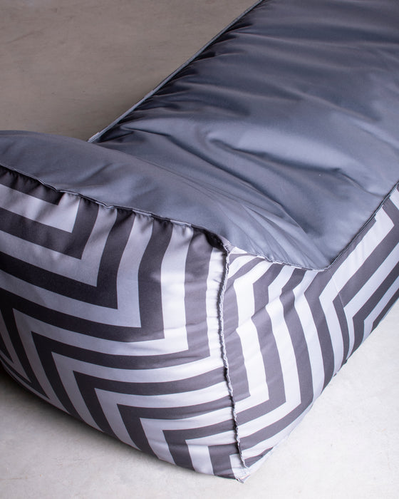 Pouf Lettino Badd L in Tessuto Geometrica per interno e per esterno Dim.72x175 cm