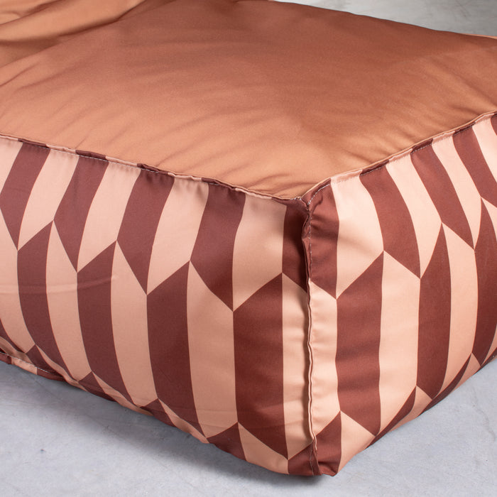 Pouf Poltrona Badd in tessuto Geometrica per interno e per esterno Dim. 72x110 cm