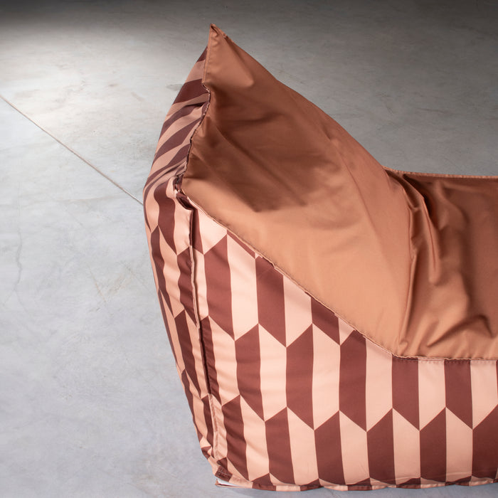 Pouf Poltrona Badd in tessuto Geometrica per interno e per esterno Dim. 72x110 cm