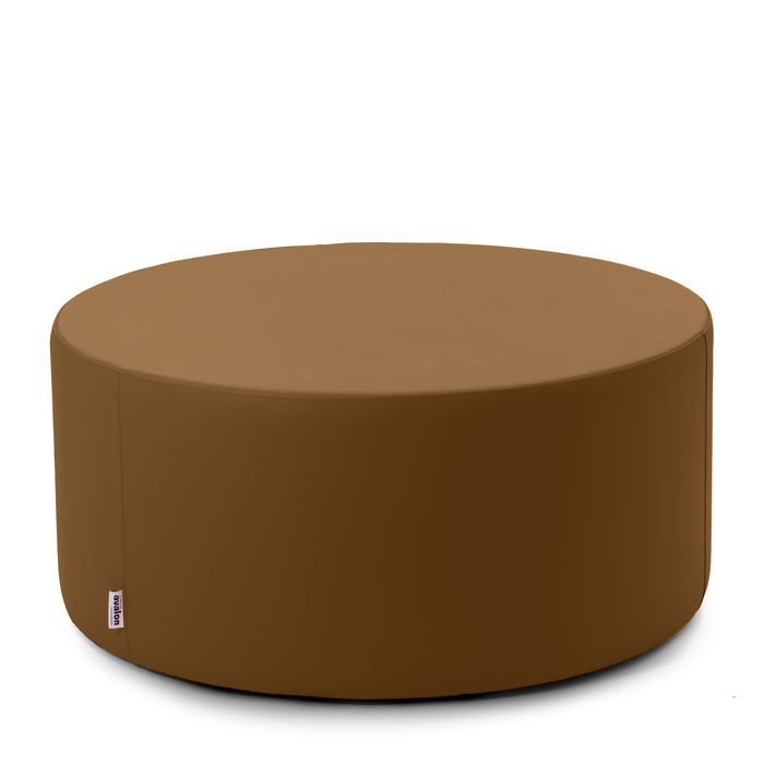 Avalon Rigid Cylinder Pouf Faux Leather Mamba Trendy Diam. 90 cm, Height 43 cm