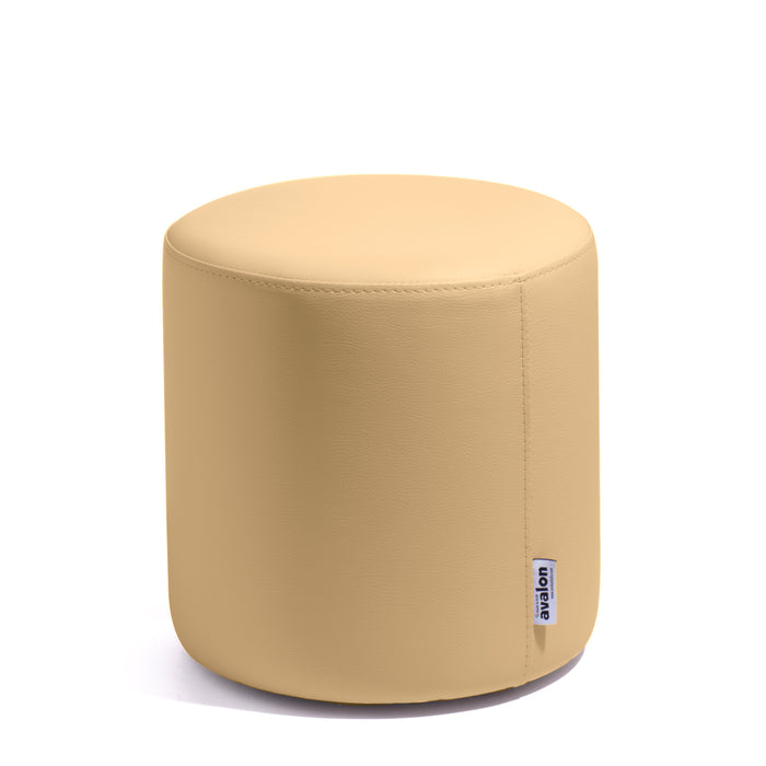 Avalon Mamba Trendy Rigid Cylinder Pouf Table in Faux Leather Diam. 35 cm, Height 32 cm