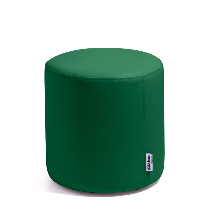 Avalon Mamba Trendy Rigid Cylinder Pouf Table in Faux Leather Diam. 35 cm, Height 32 cm