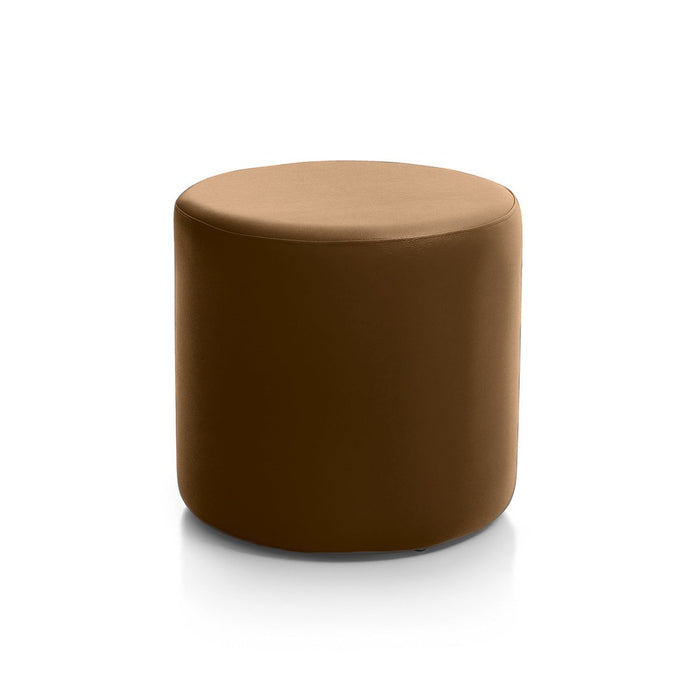 avalon outlet divanetto bar pouf cilindro alce in similpelle mamba colore arancio