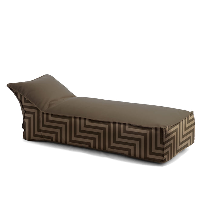 Pouf Lettino Badd L in Tessuto Geometrica per interno e per esterno Dim.72x175 cm