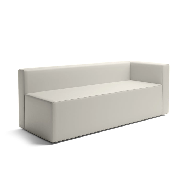 Puma 3-seater sofa with right armrest in Mamba leatherette