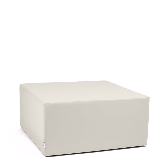 Discounted - Avalon Pouf Rigid Cube Faux Leather Mamba Trendy Larg. 90 cm, Depth 90 cm, Height 43 cm