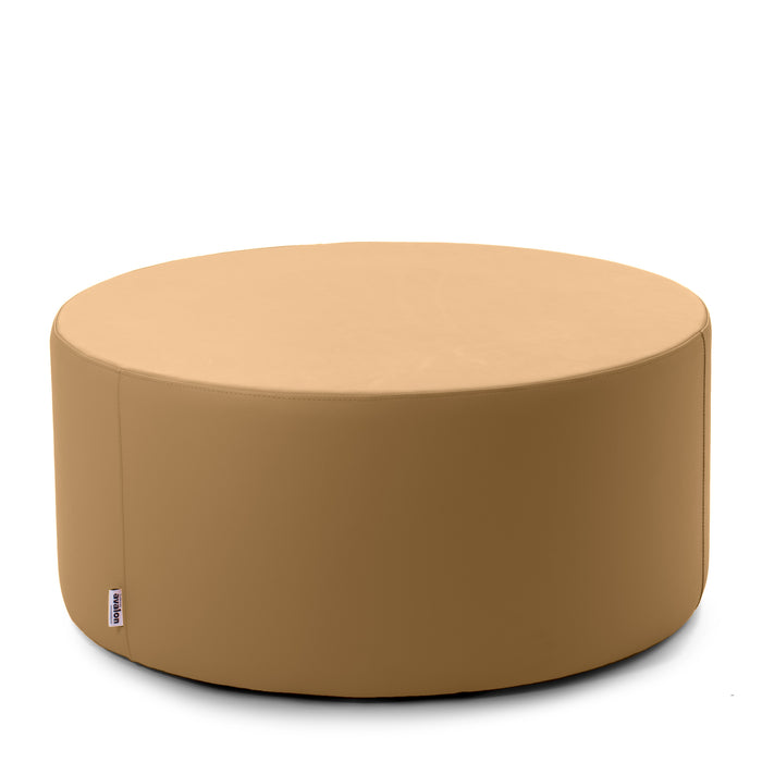 Avalon Rigid Cylinder Pouf Faux Leather Mamba Trendy Diam. 90 cm, Height 43 cm