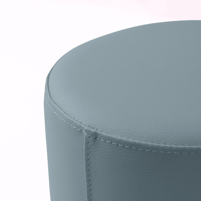 Avalon Mamba Trendy Rigid Cylinder Pouf Table in Faux Leather Diam. 35 cm, Height 32 cm