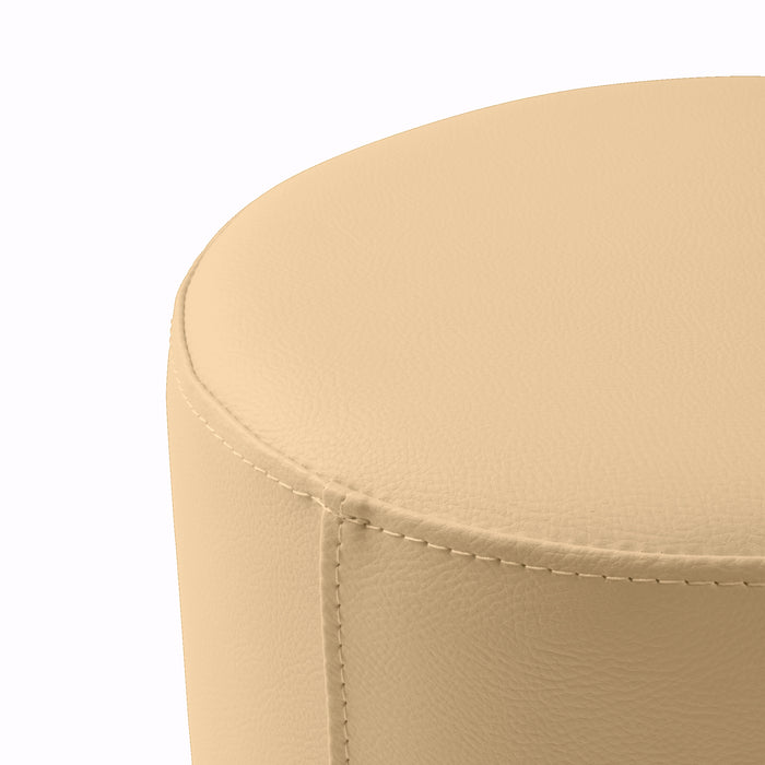 Avalon Mamba Trendy Rigid Cylinder Pouf Table in Faux Leather Diam. 70 Cm, Height 43 Cm